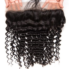 Remy Hair Lace Frontal Deep Wave 100% Human Hair 