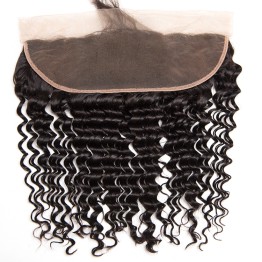 Remy Hair Lace Frontal Deep Wave 100% Human Hair 