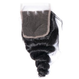 Remy Hair Lace Closure Loose Wave 100% Human Hair 