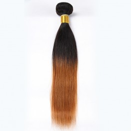 T1B-30 Ombre Brazilian Hair Straight 100% Remy Human Hair Weave Bundles