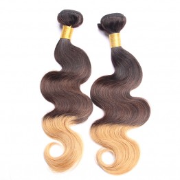 T1B-4-27 Ombre Brazilian Hair Body Wave 100% Remy Human Hair Weave Bundles