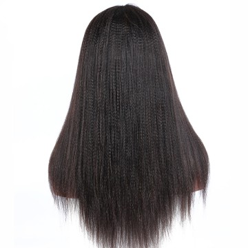 360 Lace Wig Kinky Straight Remy Human Hair Pre-Plucked Wigs